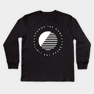 Change The Game - BlackWhite Kids Long Sleeve T-Shirt